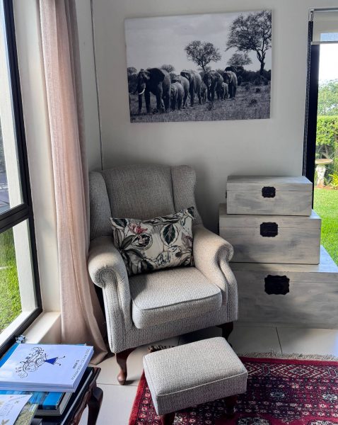 Photo of an armchair, favourite piece of furniture in a private home in Ballito, Durban, South Africa
