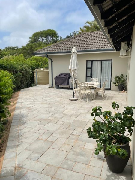 Photo of the outdoor living area in daylight in a private home in Ballito, Durban, South Africa