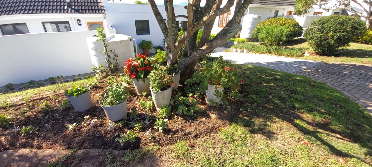 New roadside flowerbed in the making to provide a welcoming entrance.
