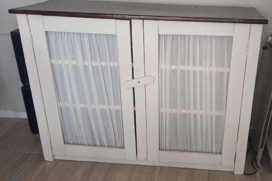 A treasured old cupboard that has fulfilled various functions in Sheila’s various homes - beginning as a nappy change surface for 3 children.