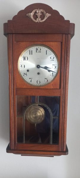 A firm favourite - a german wall clock that is wound up on a regular basis.