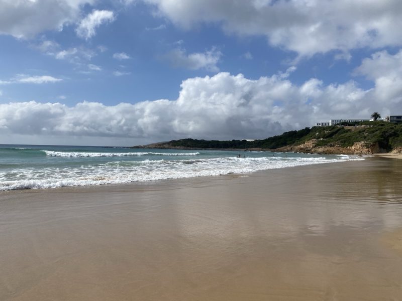 Lookout beach where the Plettenberg Hotel perches on the hill above.