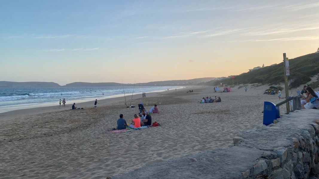 Robberg Beach stretching from the Beacon Isle to the Robberg Peninsula - a favourite place for extended walks.