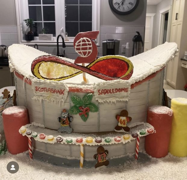 Gingerbread House - the Calgary Saddledome made by the Keer family near Calgary