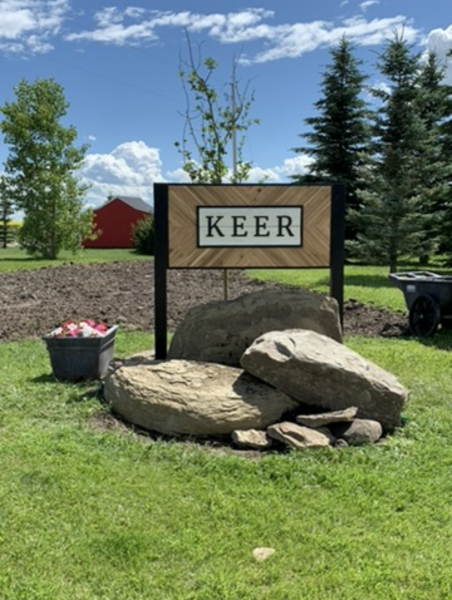 The Keer family homestead signpost