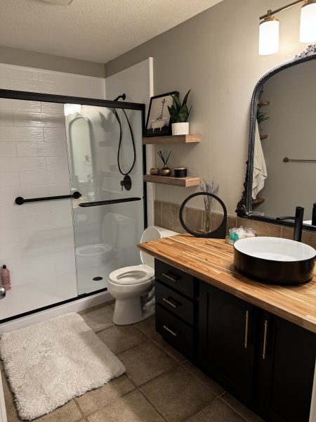 Bathroom on a canadian family ranch