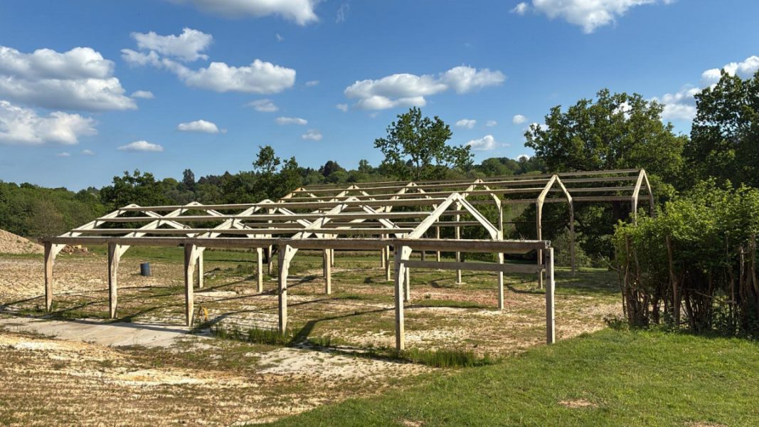 Photo of the “skeleton” of the barns - where a future new building project is to be realised