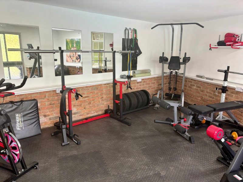 Photo of one of the recreational space additions - the gym which proved invaluable during Corona lockdown