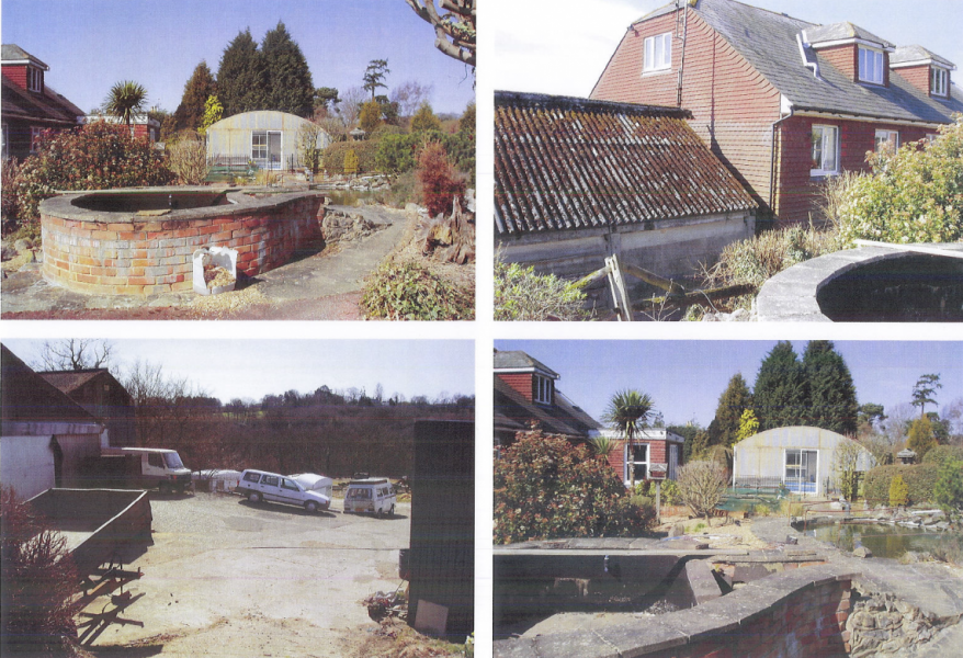 Photo showing the state of the garden when purchasing the property