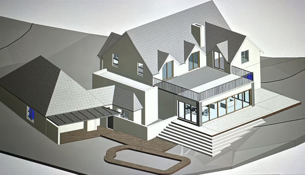 3D render of the house for the renovation and additions