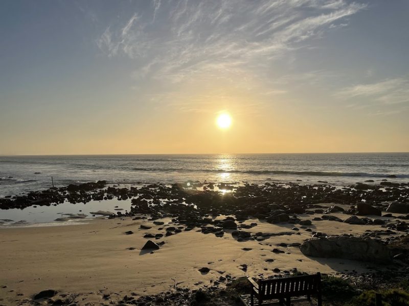 Photo of sunset at the nearby beach.
