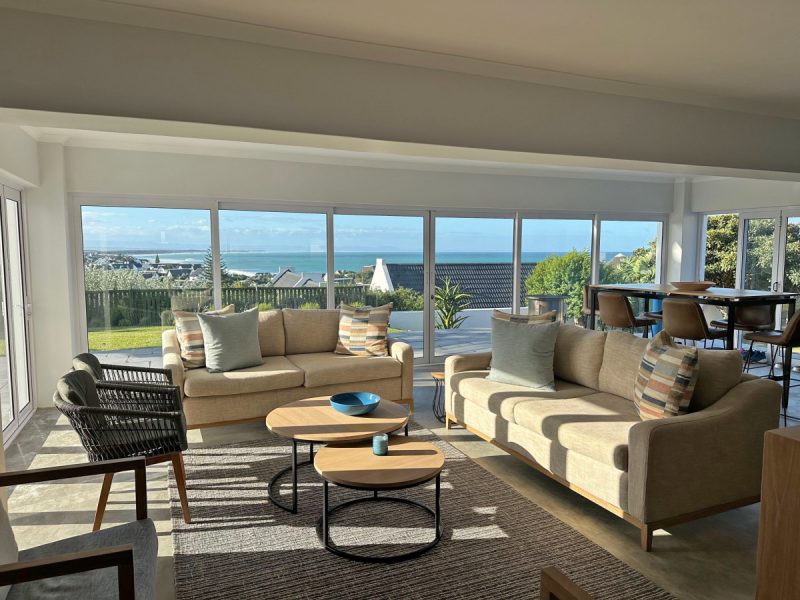 Photo of the extended living space achieved by enclosing the patio.