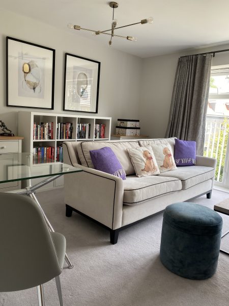 Photo of the sofa, in the lounge area
