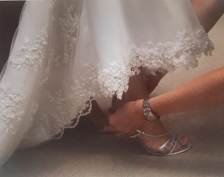 Detail photo of bridal dress