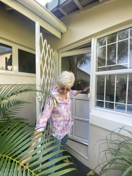 Photo of the kitchen back door