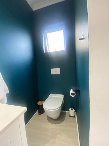 Photo of the open bathroom space
