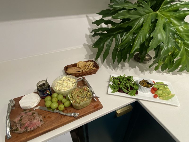 Photo of a light meal in preparation